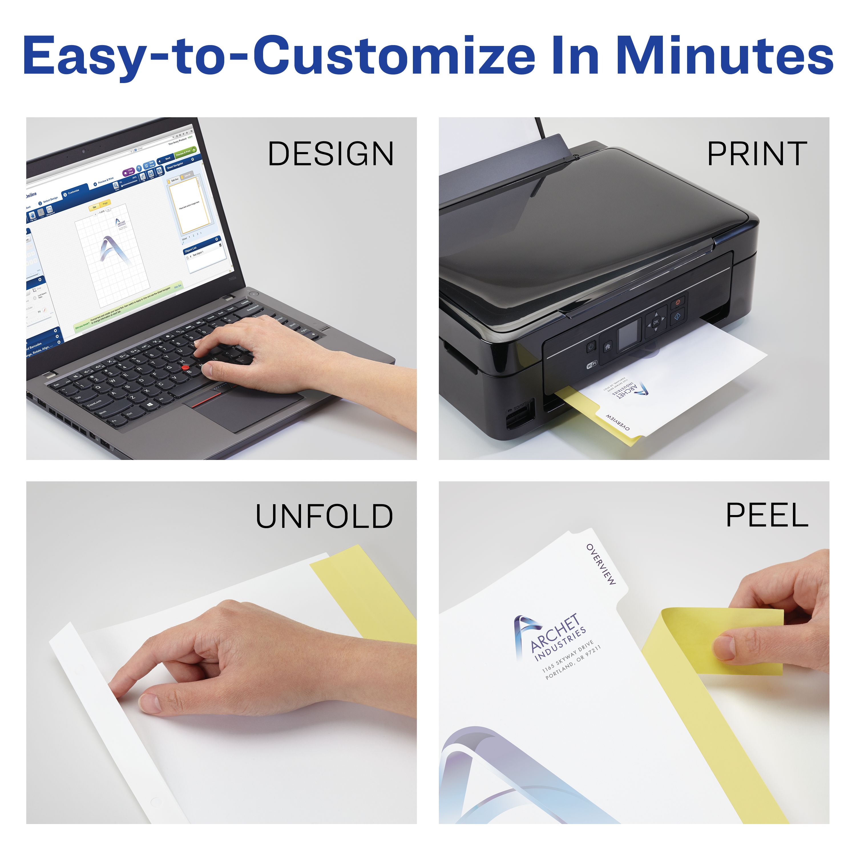 Avery Print-On™ Dividers 5 Sets (11552) | Avery.com | Avery